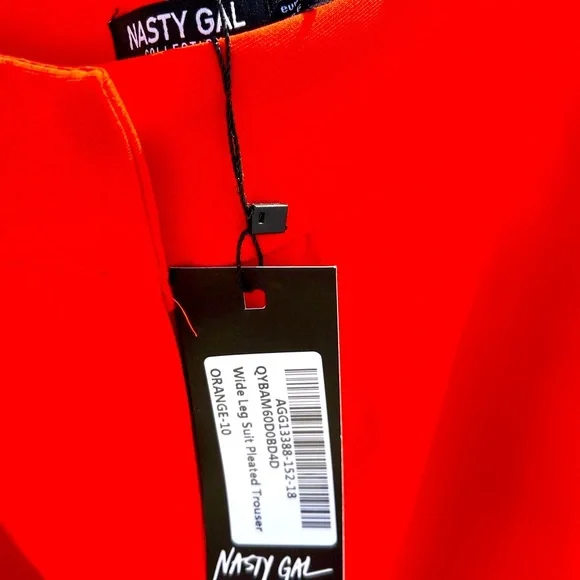 Nasty Gal wide leg trousers with oversized blazer NWT in orange - Picture 3 of 6